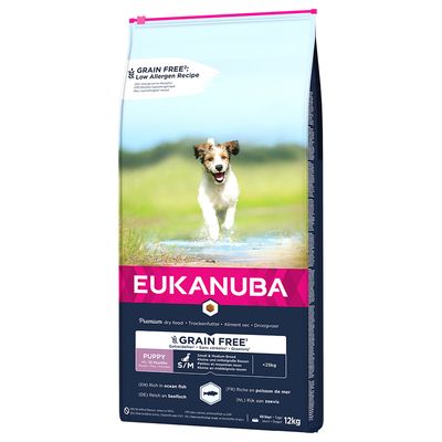 Eukanuba Grain Free Puppy Small/Medium Breed with Salmon