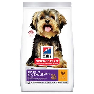 Hill's Science Plan Adult 1+ Sensitive Stomach & Skin Small & Mini with Chicken