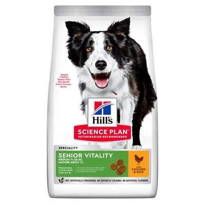 Hill's Science Plan Mature Adult Senior Vitality 7+ Medium with Chicken